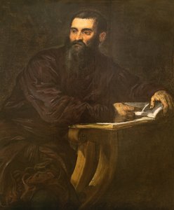 Portret van een Bebaarde Man met een Boek